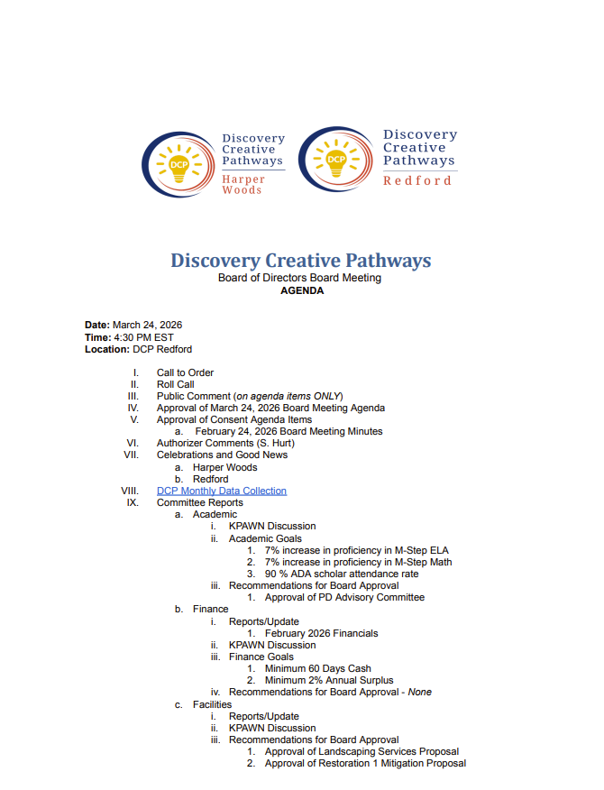 Board Agenda February 2, 2026 